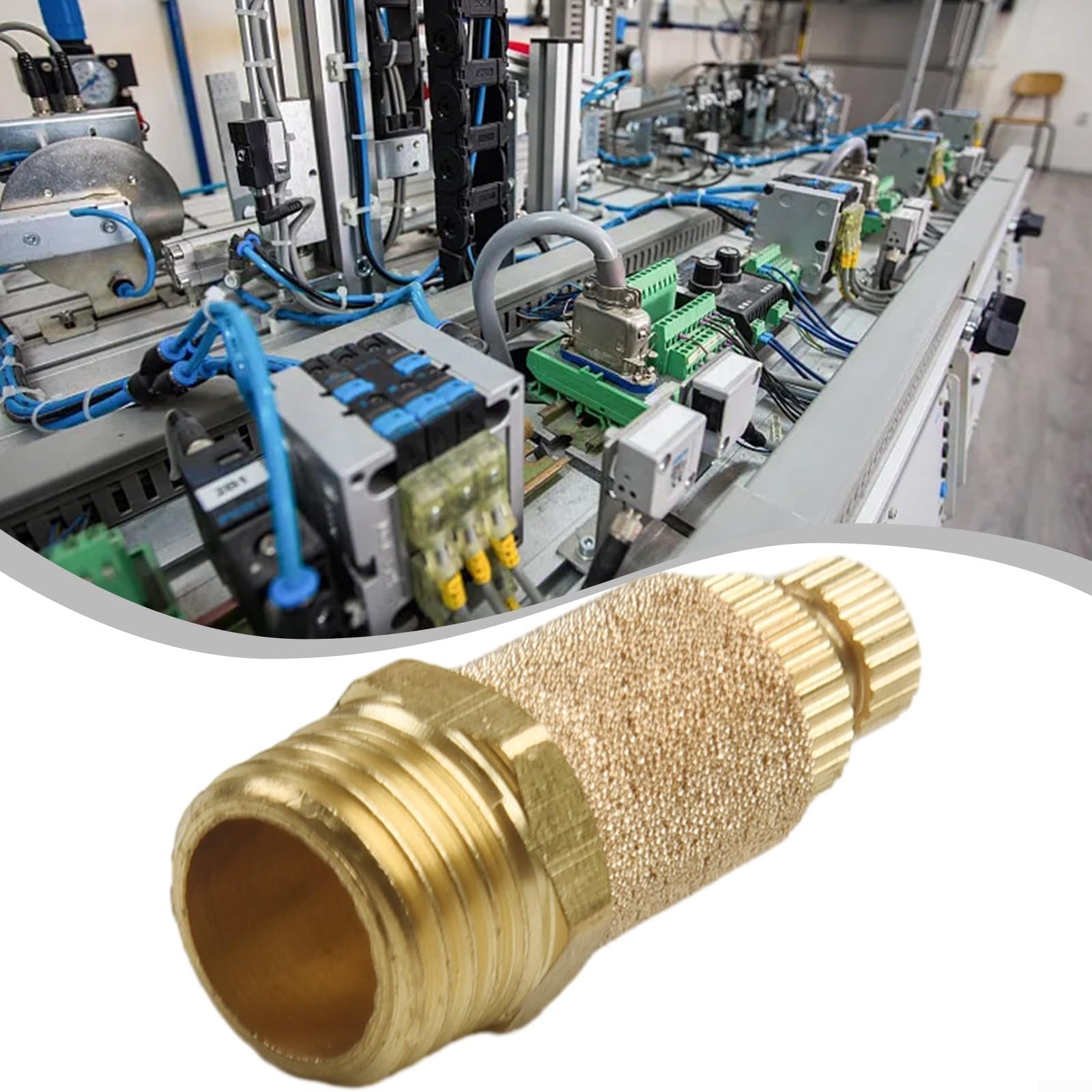 Silenziatore pneumatico regolabile in ottone 1,5 MPa 120 °C 1/4