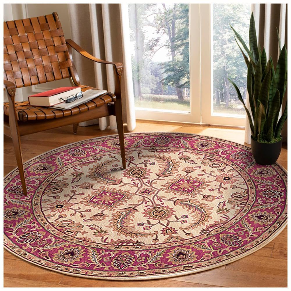 Tapis Rond 160cm Lavable en Machine Microfibre Douce Tapis Circulaire Salon Chambre Mandala Bohémien Antidérapant Lavable Tapis de Sol Tapis de Décoration,03-80 * 80cm