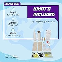 Vista 3 de Estes 2162 Big Daddy Kit de construcción de cohetes, kit avanzado de modelo de cohete volador para mayores de 10 años