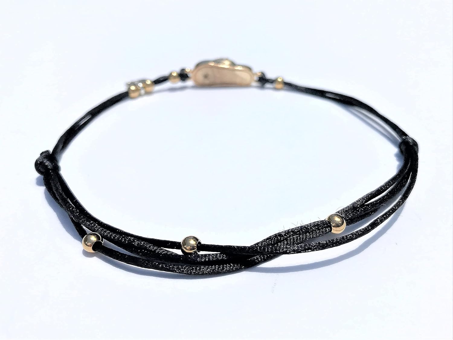 Flip Flop Anklet with Letter Charm – Adjustable Nylon Cord Anklet for Women, Personalized Initial Jewelry, Regular, Petite and Plus Size Options