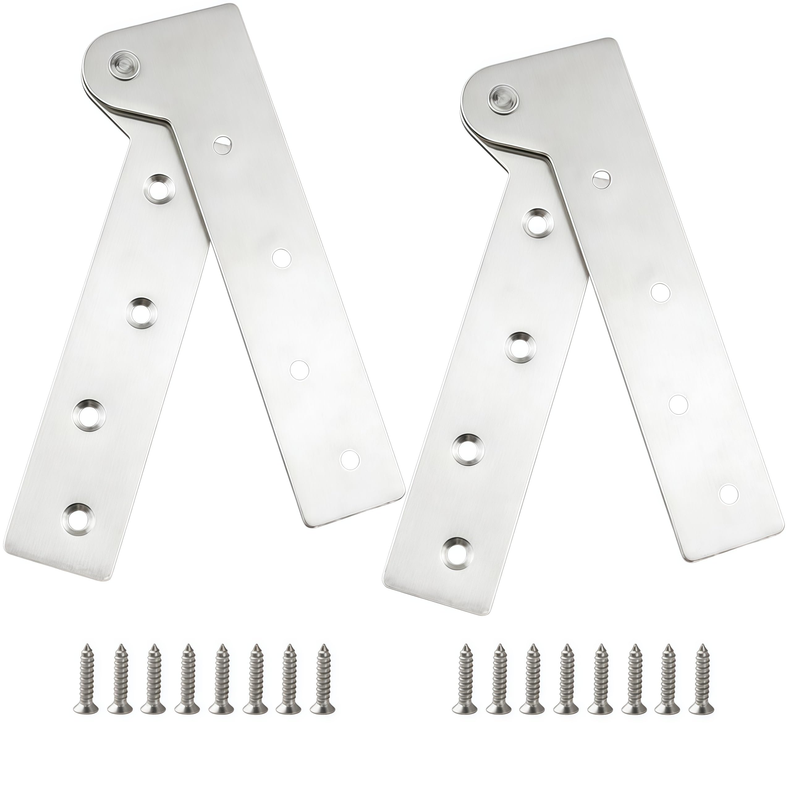 Vbnexyr Regular Hinges 2 Pack Stainless Steel Top And Bottom Pivot Hinges Concealed Door Pivot Hinges Suitable For Household Kitchen Swing Cabinet Doors 150×30Mm Chicken Beak Hinge