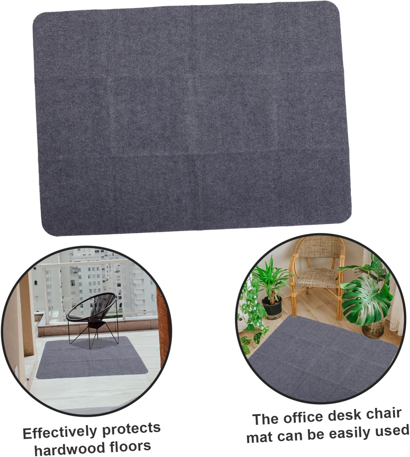 Office Chair Mat Non-Skid Rolling Desk Mat for Hardwood Floor for Carpet