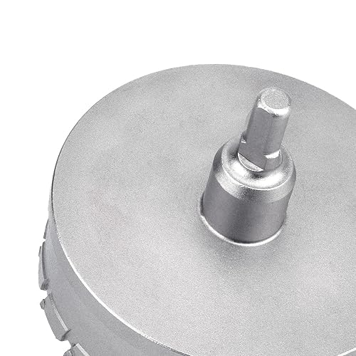 Miniatura 4 de Sierra de agujero con punta de carburo de 4 pulgadas3.937 in, sierra de agujero de acero metálico con broca, cortador de agujeros para metal grueso,