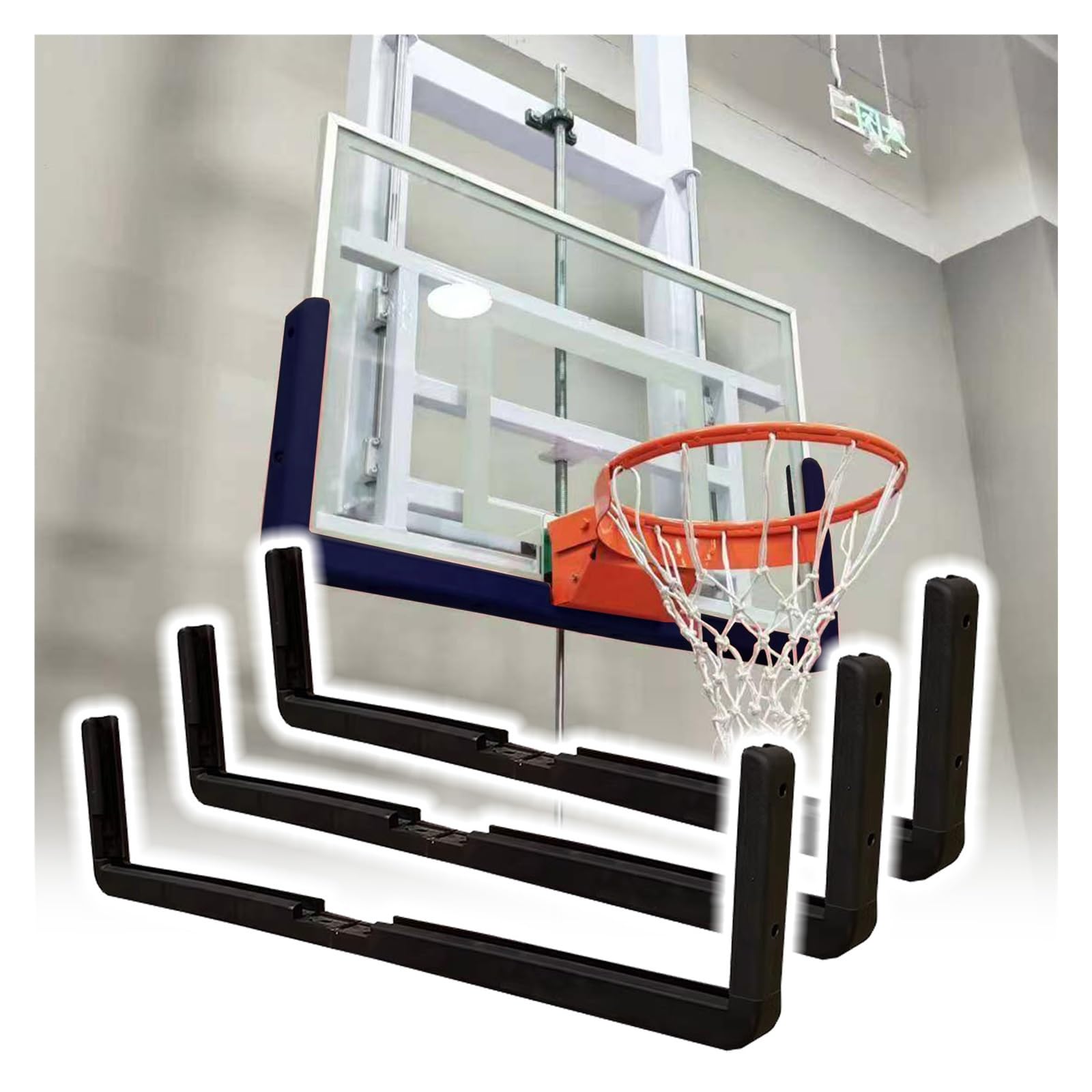 Bordo imbottito per tabellone da basket, striscia di protezione paraurti in EVA per una maggiore sicurezza dei giocatori in palestra, campus, garage, all'aperto e uso interno