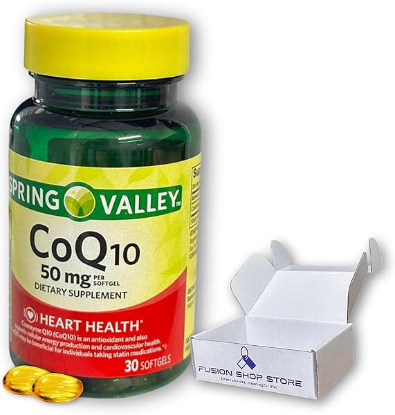 C0q10 50mg- 30 softgels (Pack of 1), Boxed by Fusion Shop Store