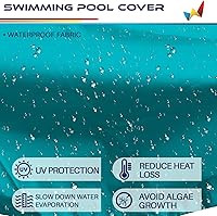 Vista 3 de Windscreen4less Cubierta de seguridad redonda de invierno de 9 pies, impermeable, con cable de alambre a lo largo de los bordes, cabrestante