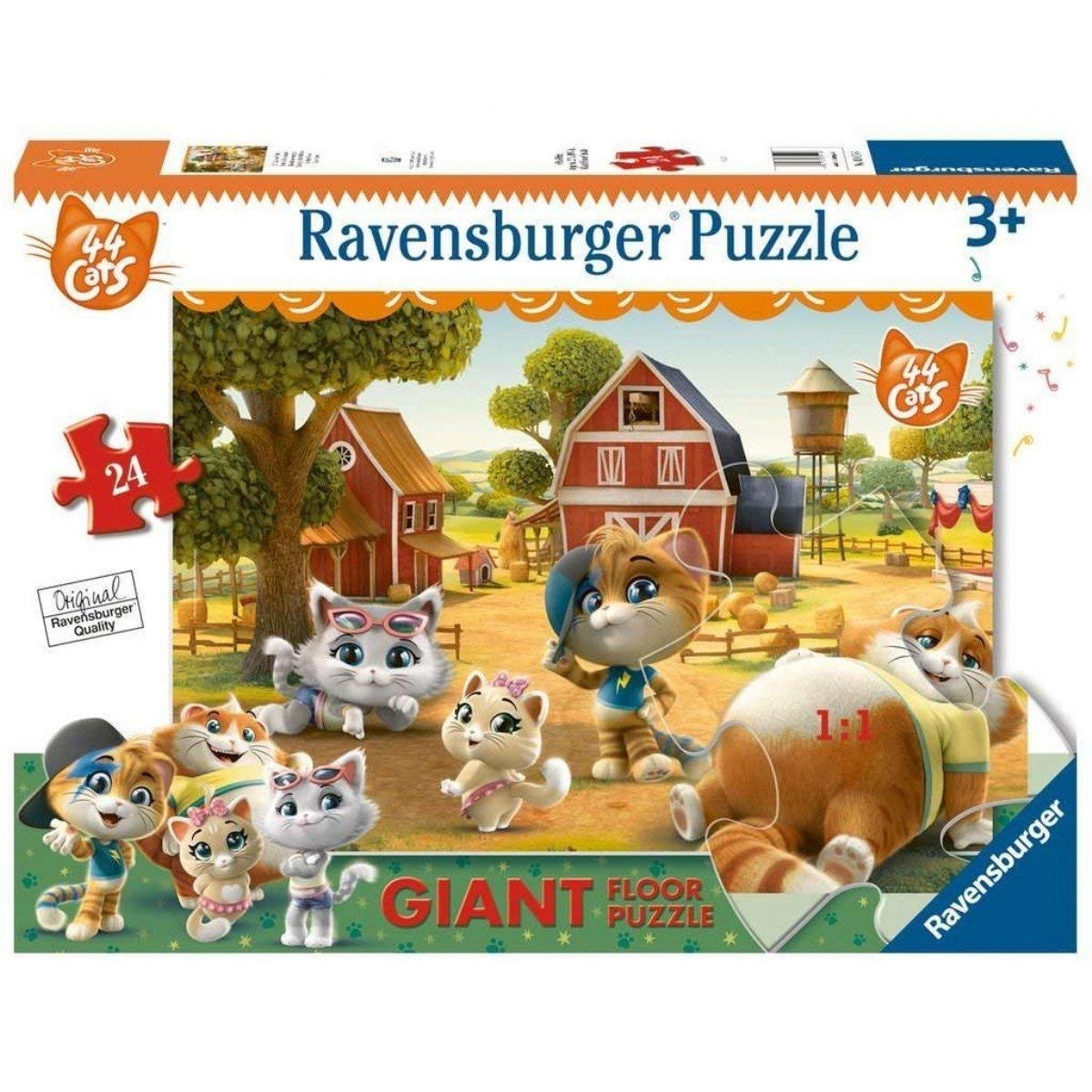 Ravensburger 44 Gatti A Puzzle, Pavimento, 24 Pezzi, 03015