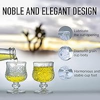 Vista 4 de Cordial Glasses, 1.7oz/1.7 fl oz, juego de 16 vasos de chupito, vasos de chupito con tallo/tequila/vasos de jerez