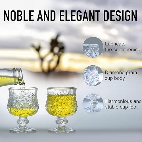 Miniatura 4 de Cordial Glasses, 1.7oz1.7 fl oz, juego de 16 vasos de chupito, vasos de chupito con tallotequilavasos de jerez