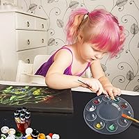 Vista 5 de Paleta de Bandejas de Pintura, 60 piezas Bandejas de Pintura para Niños, Paleta de Pintura de Plástico para Alumnos para Pintar, Manualidades DIY