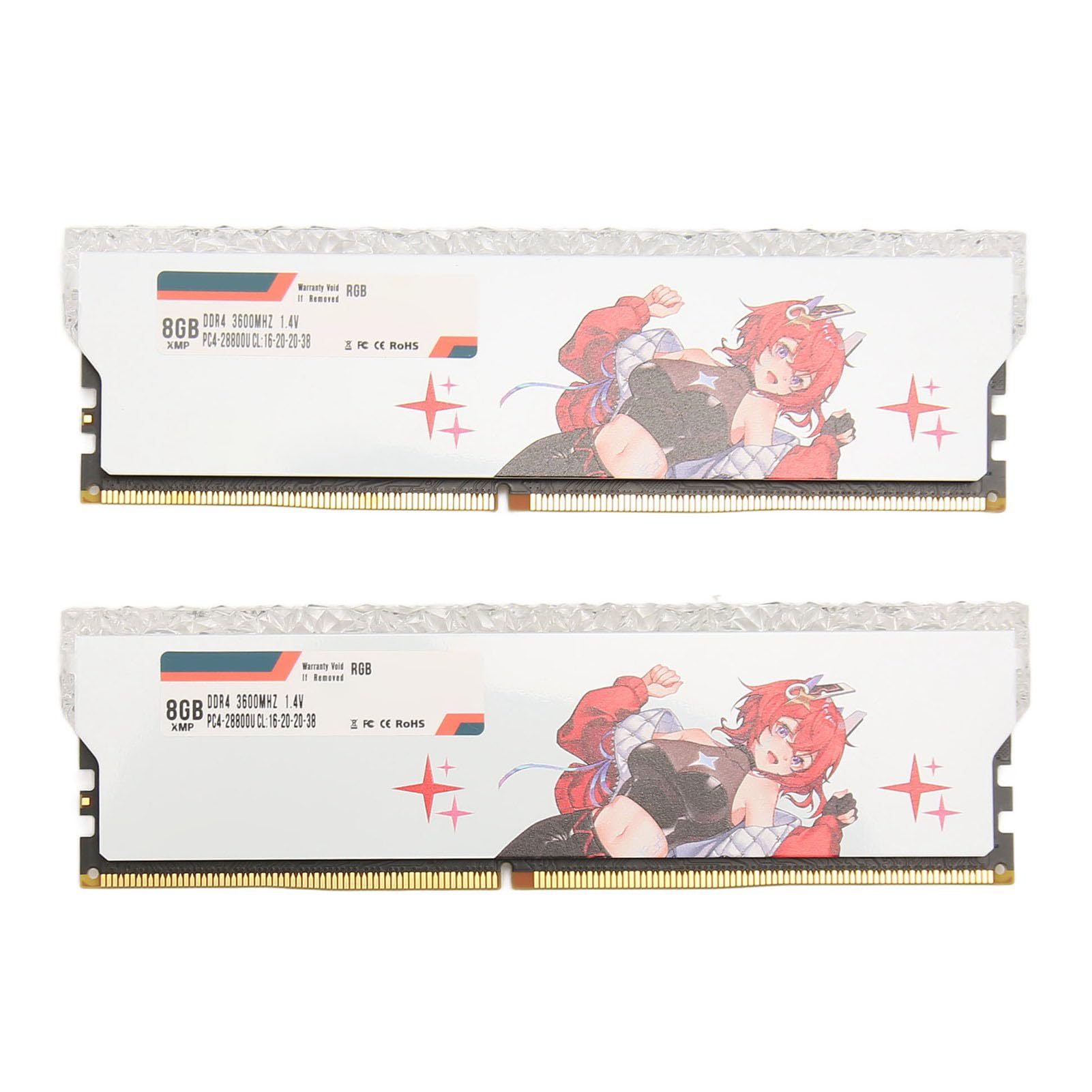 Cryfokt DDR4 RAM, XMP2.0 3600 MHz PC4 28800U CL16 20 20 38 1,35 V Moduł Pamięci RAM do Komputera do Gier, z technologią Przetaktowywania XMP2.0, dla Mystic Light i Polychrome (16 GB (2x8 GB))