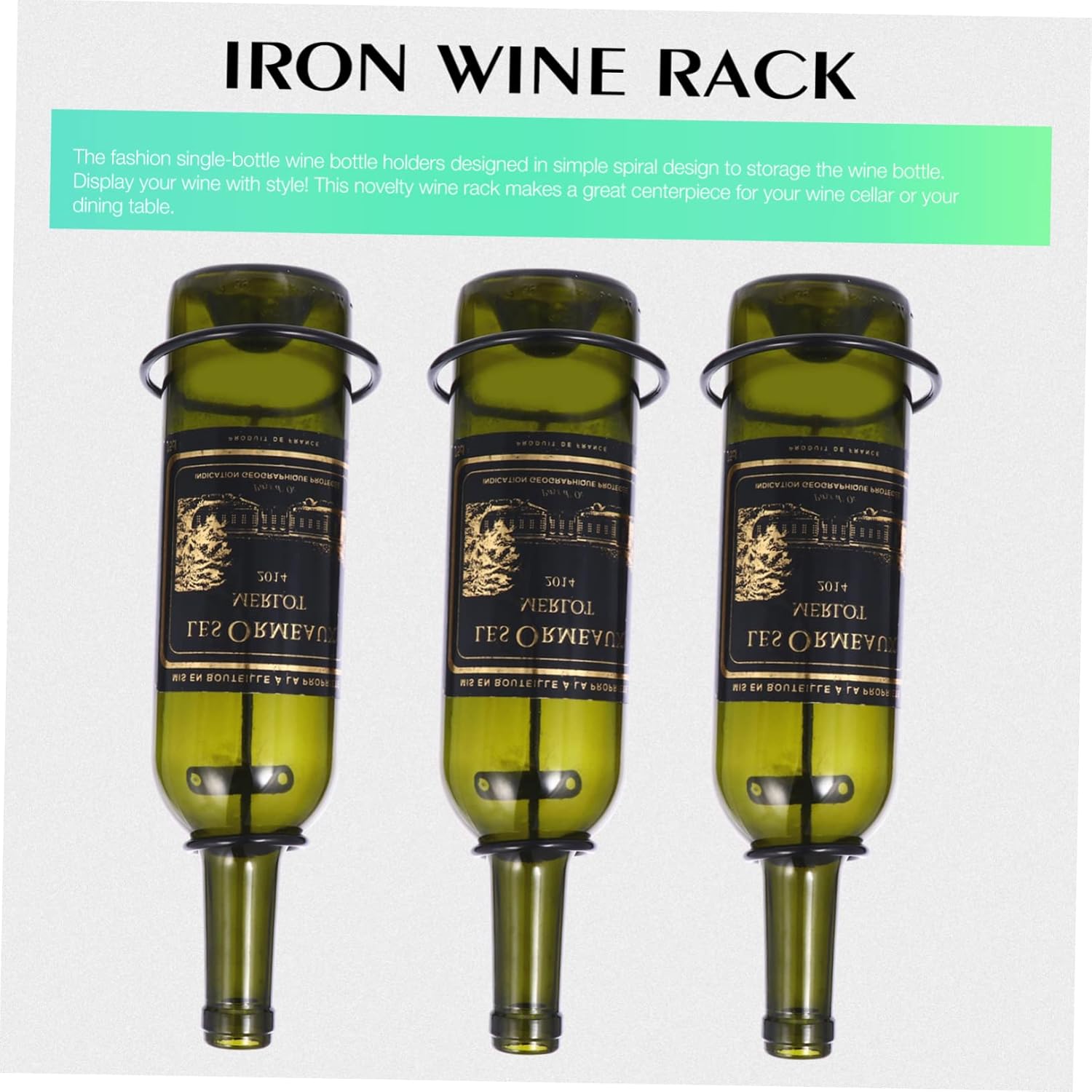 Alipis 6pcs Wall-Mounted Wine Rack Single-Bottle Display Holder for Home Bar and Kitchen Elegant Design for Easy Access and Stylish Storage