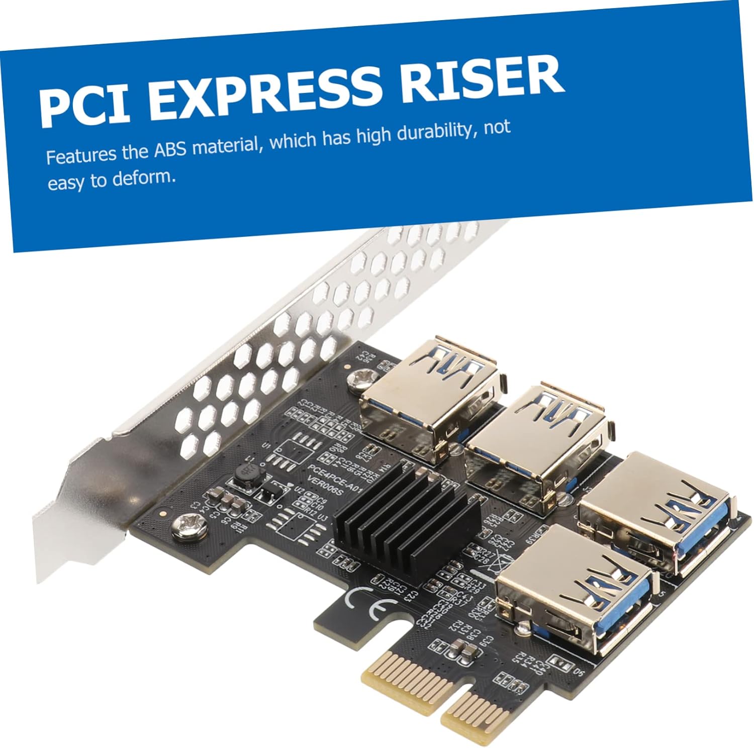 Uonlytech Pci E Extender Port USB Adapter with Plated Connectors Stable Pci Express Riser Card for Desktop Chassis Design Reducing Cable Clutter High Data Integrity Compatible with Pcie