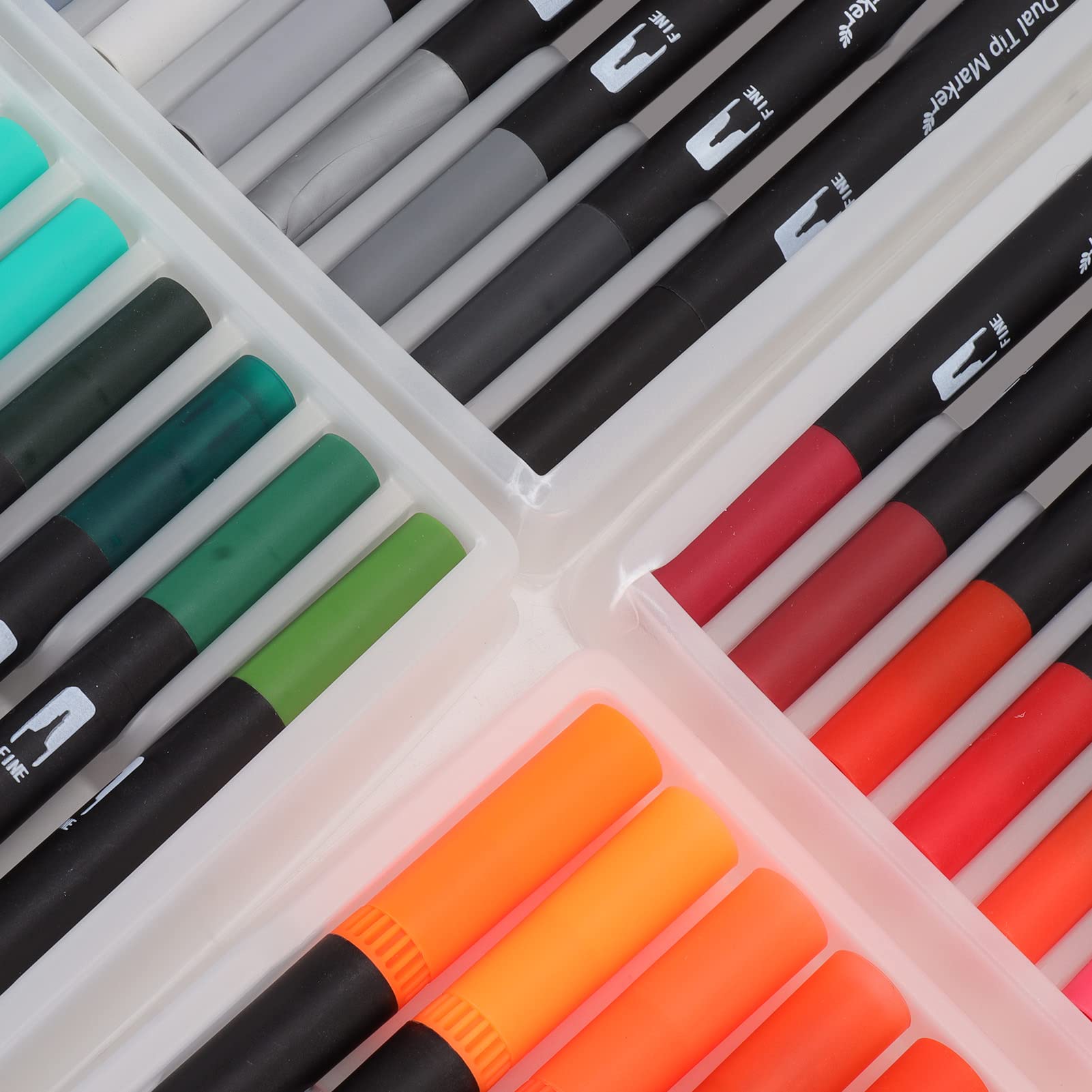 Set di pennarelli a doppia punta, 100 colori di pennarelli da colorare lavabili con punta a pennello e punta fine, pennarelli artistici solubili in acqua per studenti, artisti,