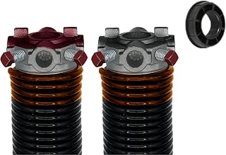 Garage Door Torsion Springs (0.273" Wire x 2" D x 36" L) with 1" Nylon Bushing | Left and Right Hand Wound Replacement (Pair)