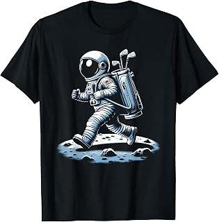 Golf Novelty Astronaut Golfing Men Women Kids Funny Golf T-Shirt