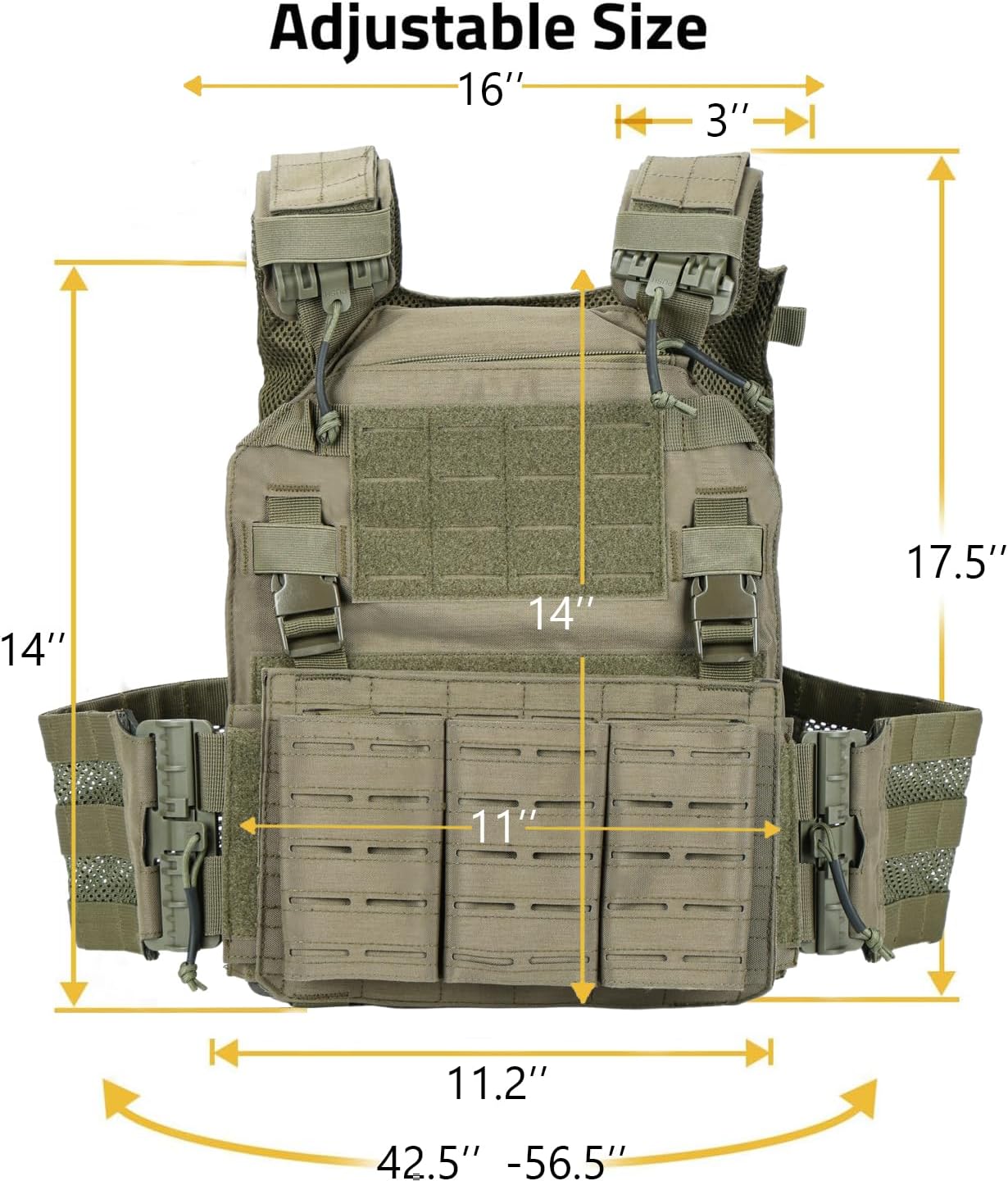Greencity Weight Vests Tactical Vest for Sports and Fitness, for Outdoor Hiking for Men and Woman