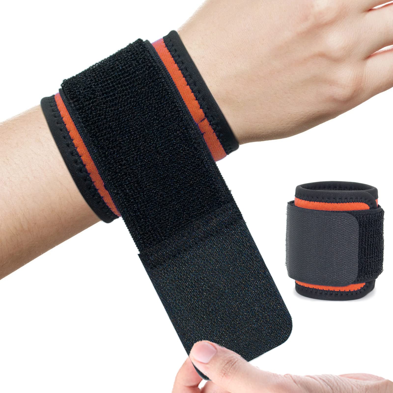 Wrist Brace, 2 PACK Wrist Wraps for Carpal Tunnel for Women, Highly Elastic Compression Support for Yoga/Night Sleep/Fitness/Sports/Pain Relief/