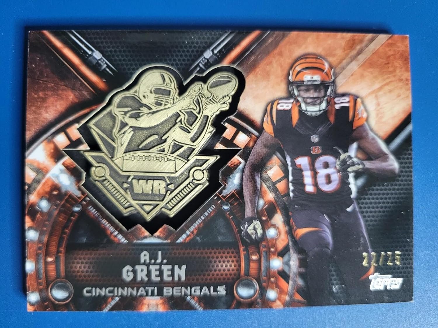 A.J. 2015 TOPPS COMMEMORATIVE FANTASY CLUB MEDALLION #D /25 BENGALS! - Football Cards