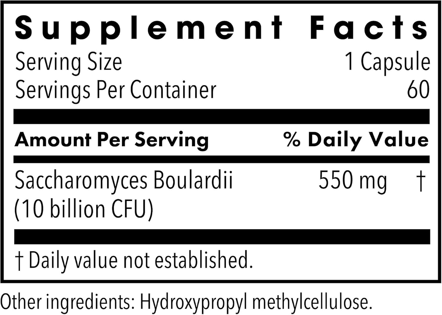 Metabolic Maintenance Saccharomyces Boulardii Probiotics - 10 Billion CFU S. Boulardii for Gut Health and Immune Support, Pure Saccharomyces-Boulardii for Men, Women, and Adults - 60 Capsules