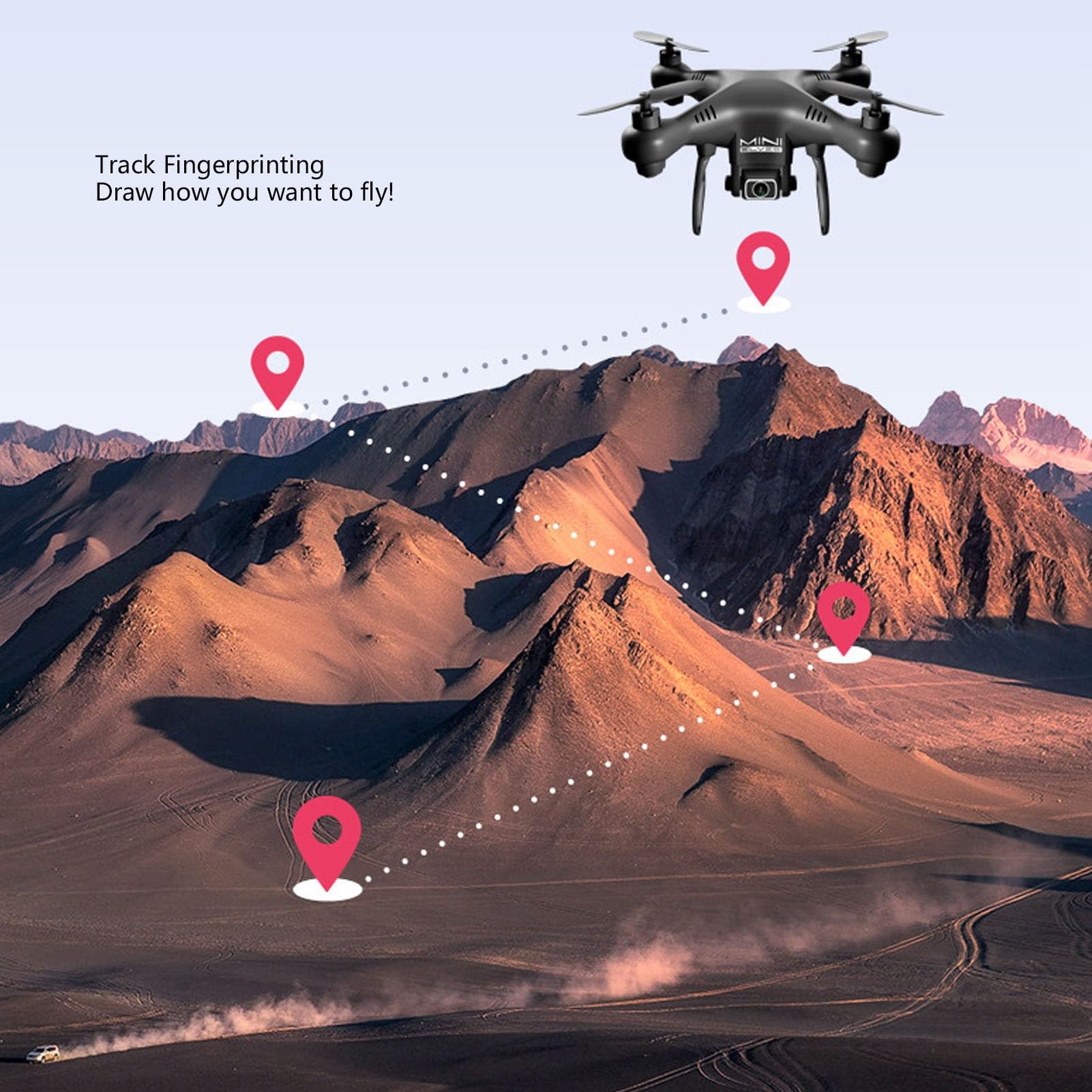 Drone WIFI Aereo 4K HD, Drone Volante Acrobatico Pieghevole a 4 Assi Intelligente in Bilico a 360 Gradi