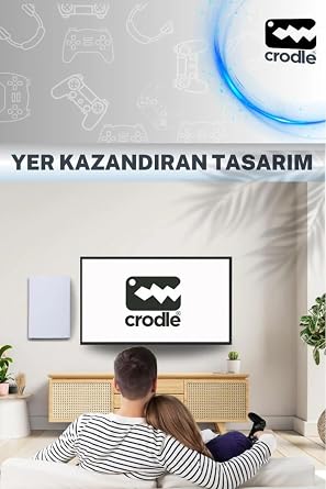 Ps5 ve Ps5 Slim Duvar Standı Yerden Tasarruf Rahat Hava Akışı Gaming Aksesuar Konsol Tutacağı