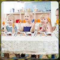 Vista 20 de Pinkunn 12 Pcs 14'' Large Divided Plates Unbreakable Wheat Straw Lunch Trays 6 Compartments Cafeteria Trays Microwave Dishwasher Safe Food Separator