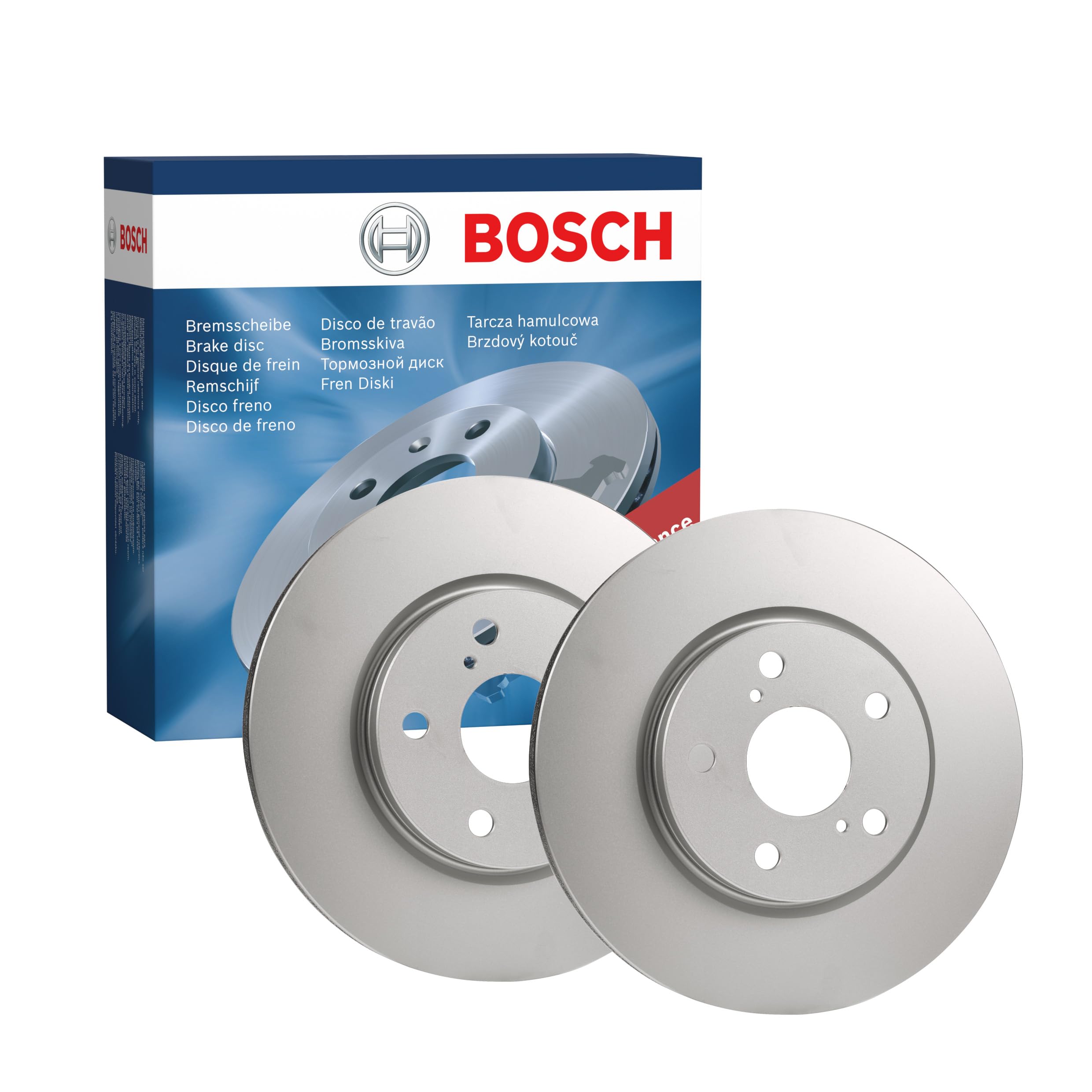 Juego de 2 Discos de Freno Bosch BD1478 - Discos Ventilados, Alto Contenido en Carbono, 296 mm – Eje Delantero – Certificado ECE-R90 – Excelente Refrigeración y Reducción de Ruido, Anticorrosión