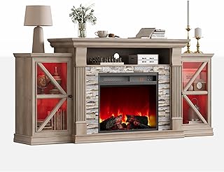 QUW Electric Fireplace TV Stand, 70