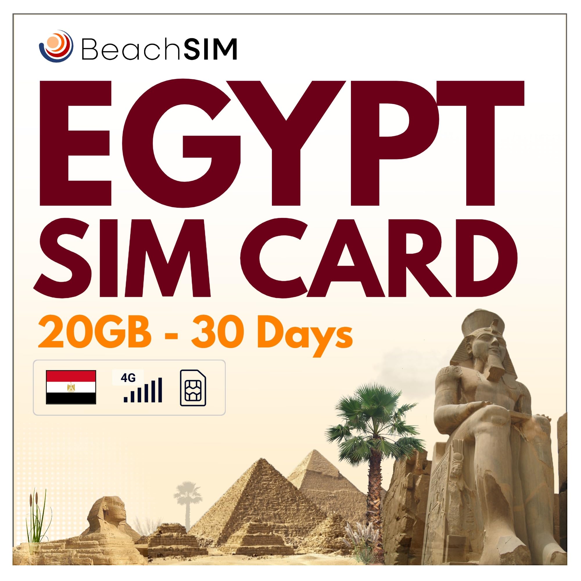 Ägypten SIM Karte 30 Tage 20 GB 4G/5G Prepaid-Daten iOS Android
