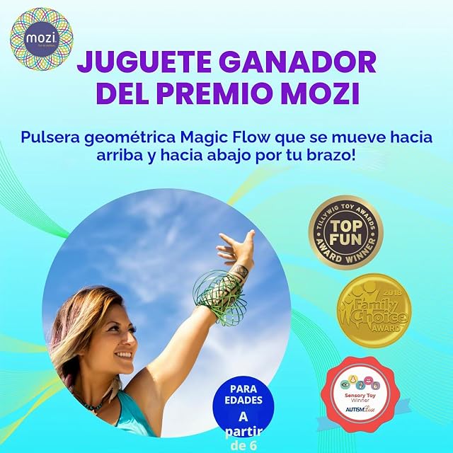 Foto 2 de 7 de Resorte Cinético Geométrico Mozi, Fácil de Usar - Fidget Toy Pulsera 3D