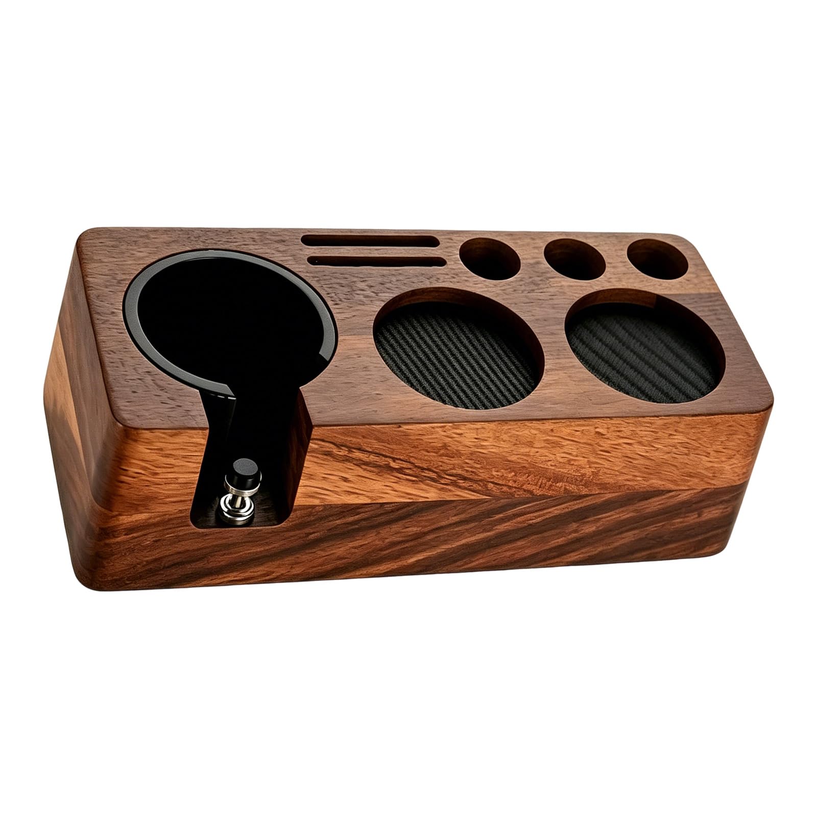 Tsophreniq Tamper Station Stand Portafilter Holder Base Rack Wood for 51MM 53Mm 58MM Espresso Accessories Multipurpose Coffee Stand