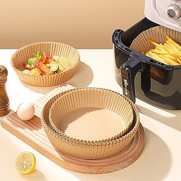 The CLOUDMALL Air Fryer Disposable Paper Liner, Non-Stick Parchment Paper Plate, Oil-Proof Water-Proof Parchment for Baking Roasting Microwave Frying Pan (20)