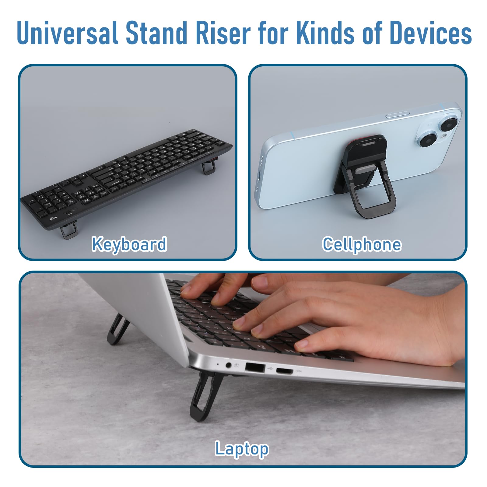 Snapklik.com : Bewudy 2 Pcs Portable Keyboard Riser, Dual Tilt Angle ...