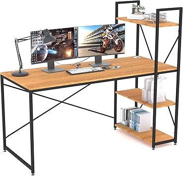 Amazon Co Jp シンプルゲーミングデスク 本棚付きパソコンデスク おしゃれ机pcデスク 幅140cm 奥行き60cm ラック付きワーク机 木製 テレワーク学習机 収納ラック左右に入れ替える勉強机 作業机テーブル 一人暮らし長机 Large 文房具 オフィス用品 Amazon Co Jp シンプルゲーミングデスク 本棚付きパソコンデスク おしゃれ机pcデスク 幅140cm 奥行き60cm ラック付きワーク机 木製 テレワーク学習机 収納ラック左右に入れ替える勉強机 作業机テーブル 一人暮らし長机 Large 文房具 オフィス用品