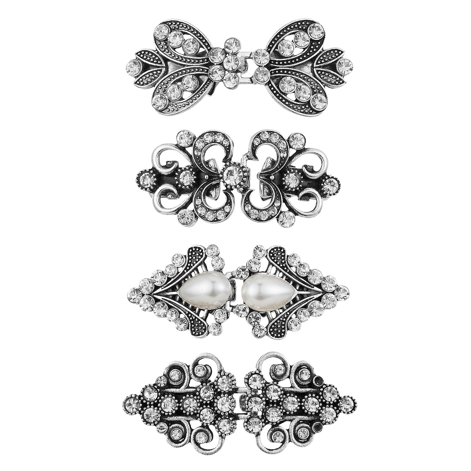 DEVPSISR 4pcs Shirt Dress Cardigan Clip,Women Sweater Shawl Clips for clothing
