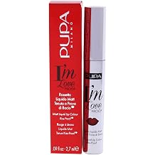 Pupa Milano I Love Proof Matt Liquid Lip Color - يعطي لونًا فائقًا - يقدم مات, تأثير مخملي - مقابض نسيج مريحة للغاية تمامًا للشفاه - 010 Fire Red - 0.09 OZ