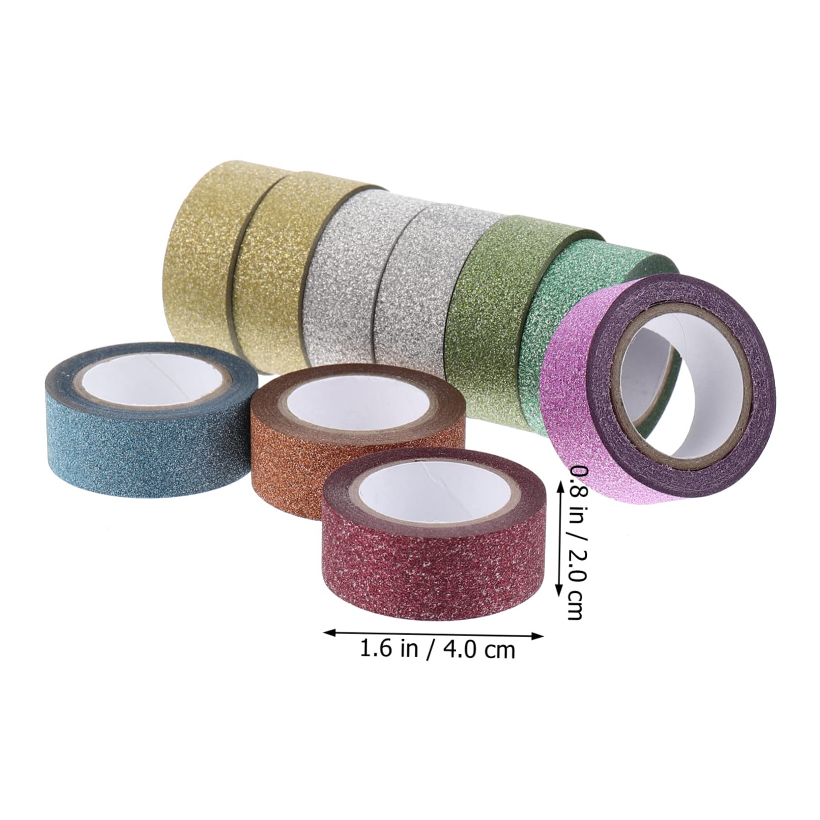 STOBOK 30pezzi Nastro Adesivo Decorativo Washi Glitter Per Fai Da Te Per Creazioni Artistiche Decorazioni e Progetti Immaginativi