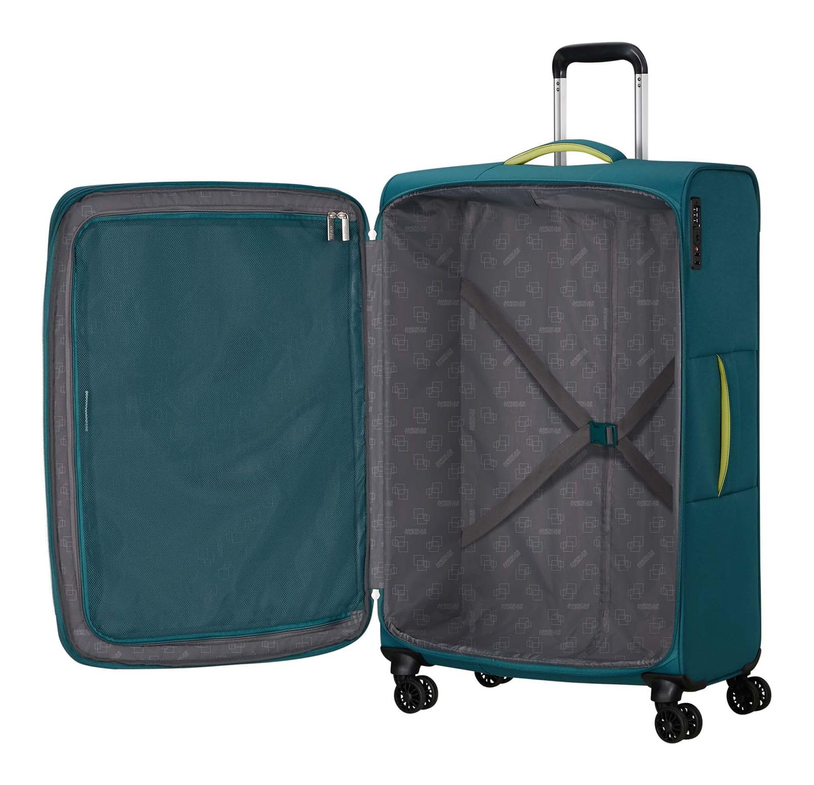 American Tourister Trolley Cloudrider Spinner Exp. TSA Misty Teal Azul petróleo 77cm