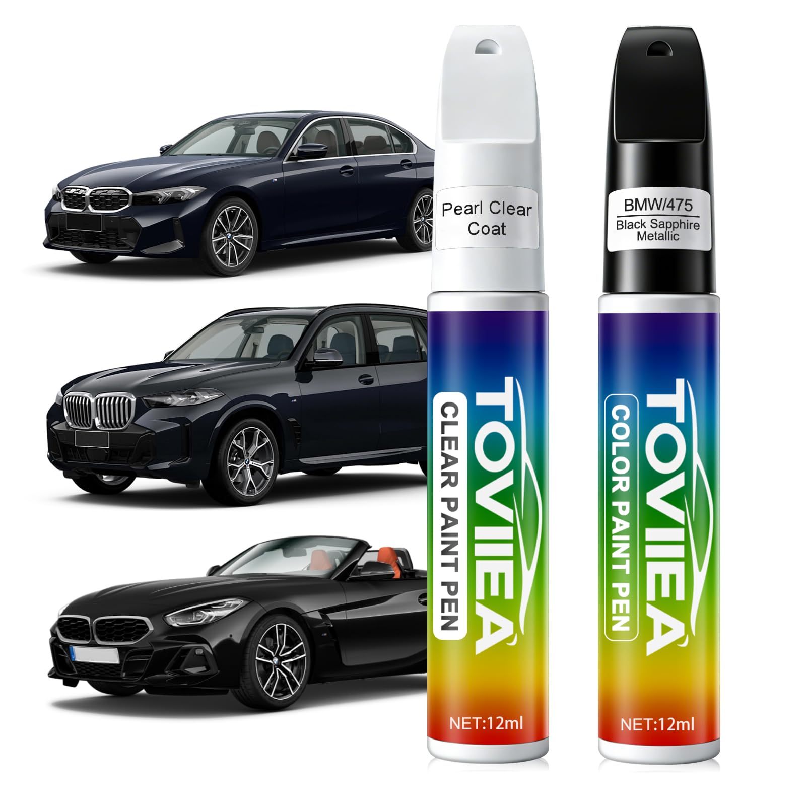 Alpine White(300) Touch Up Paint Compatible with BMW,2-In-1 Car Scratch Remover Pen,Car Paint Scratch Repair Kit for Scratches,Chips & Nicks,2-PCS SET — view 12
