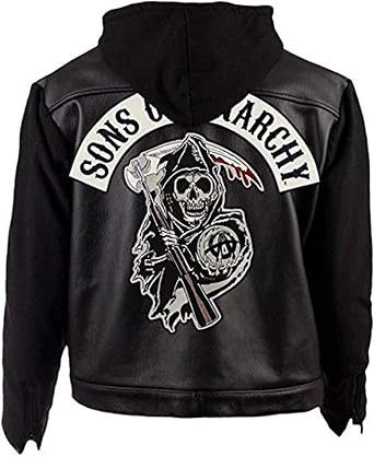 Mens Biker Leather Vest Jax Teller Jacket Motorcycle Faux Leather Vest