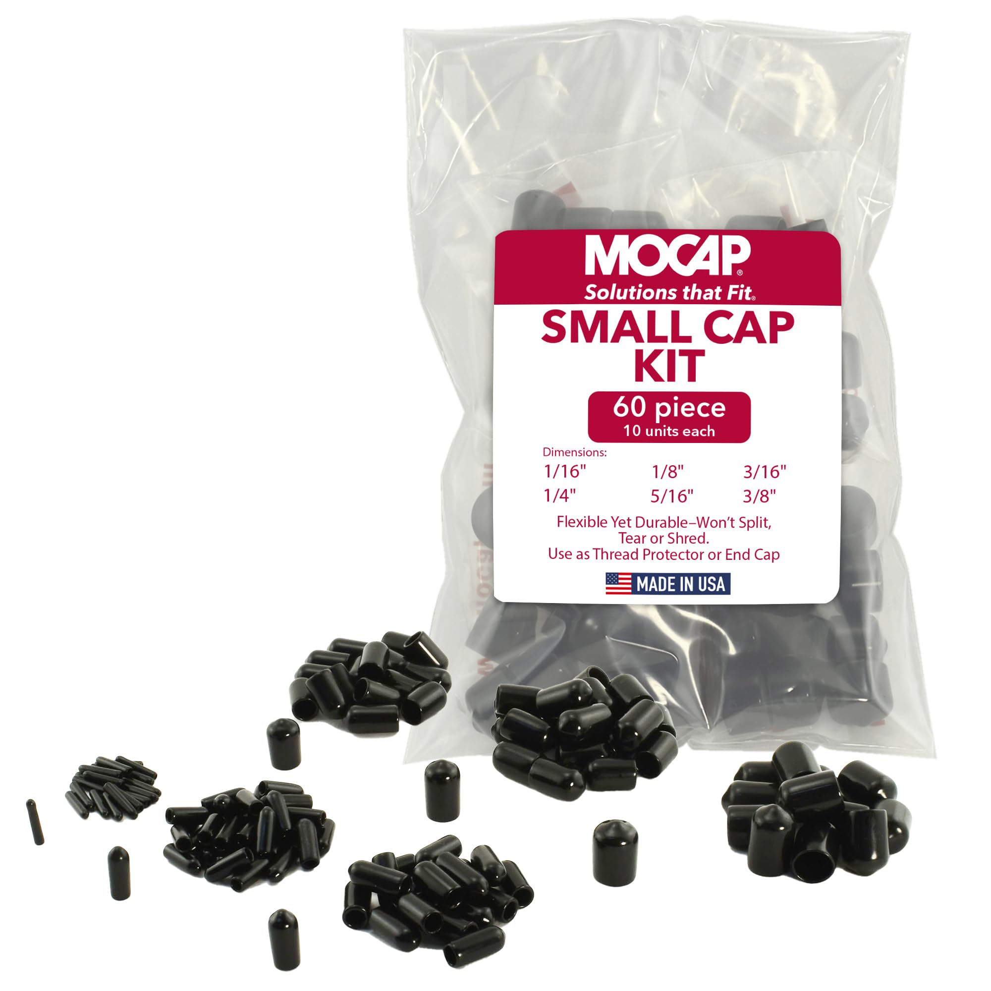 1/4 Inch Black Vinyl Tube End Caps – Flexible Rubber Pipe Caps For DIY & Protection