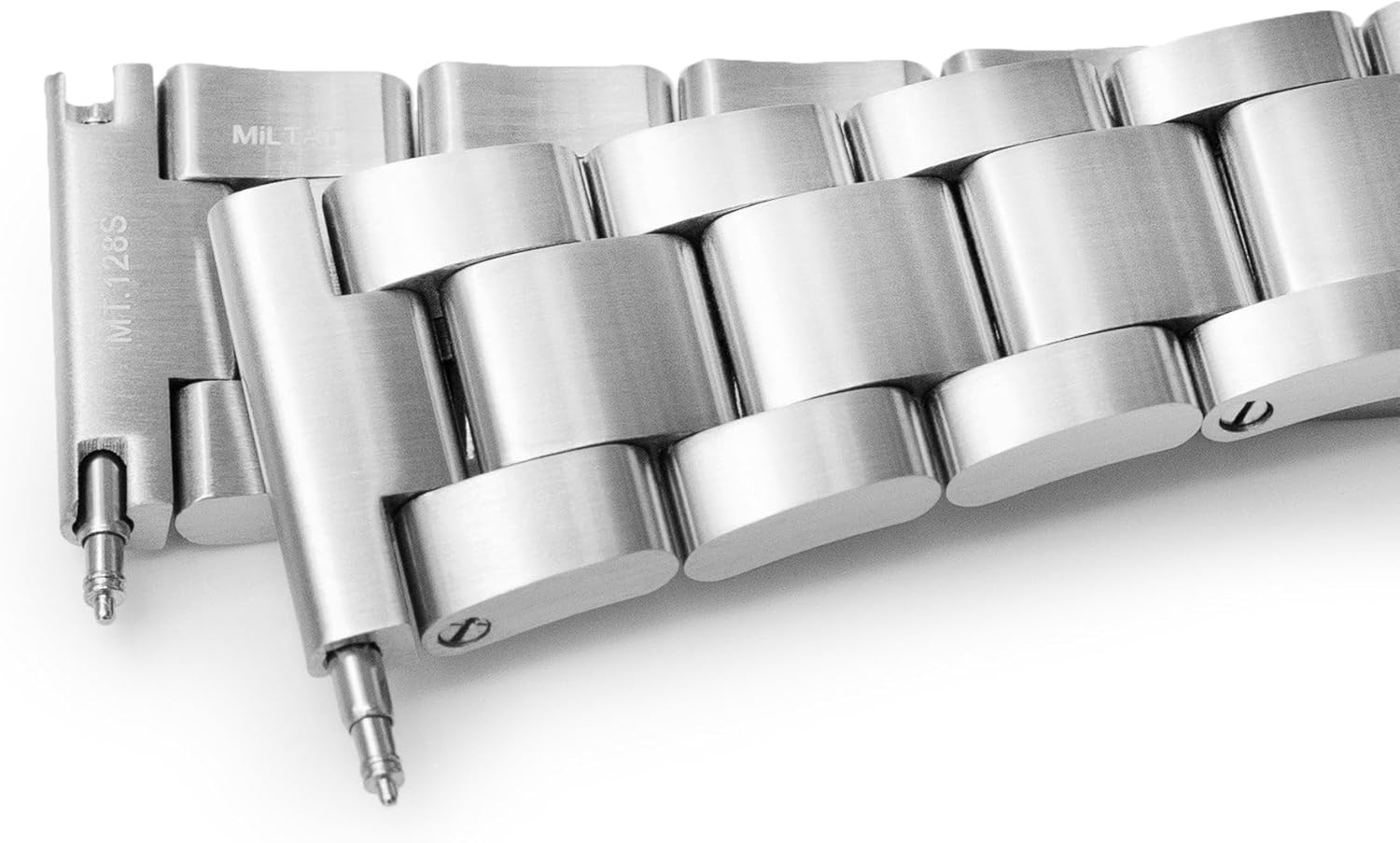 MiLTAT Tapered Universal straight end metal watch band for 20mm lug, Super Boyer bracelet