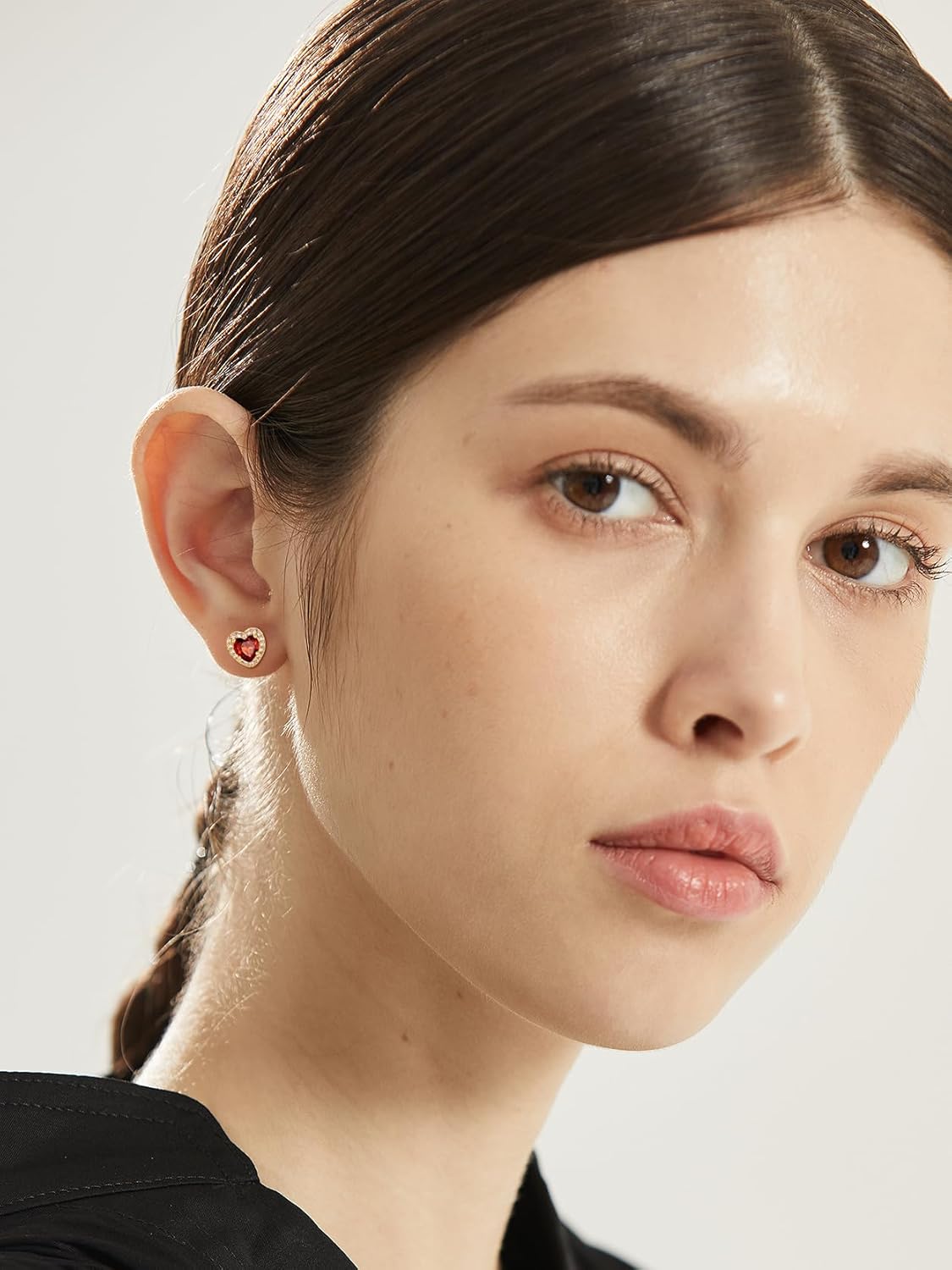 FindChic Birthstone Earrings for Women, Round/Heart/Square/Teardrop Earrings with 925 Sterling Silver Posts & Push Backs, Hypoallergenic Studs with Cubic Zirconia, 12 Months Jewelry with Gift Box - Image 2