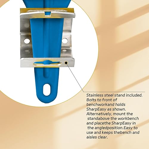 Miniatura 3 de Afilador de cuchillos de acero inoxidable con soporte, herramienta de afilado de mantenimiento para mataderos de cocina, cuchillos ayuda a reparar