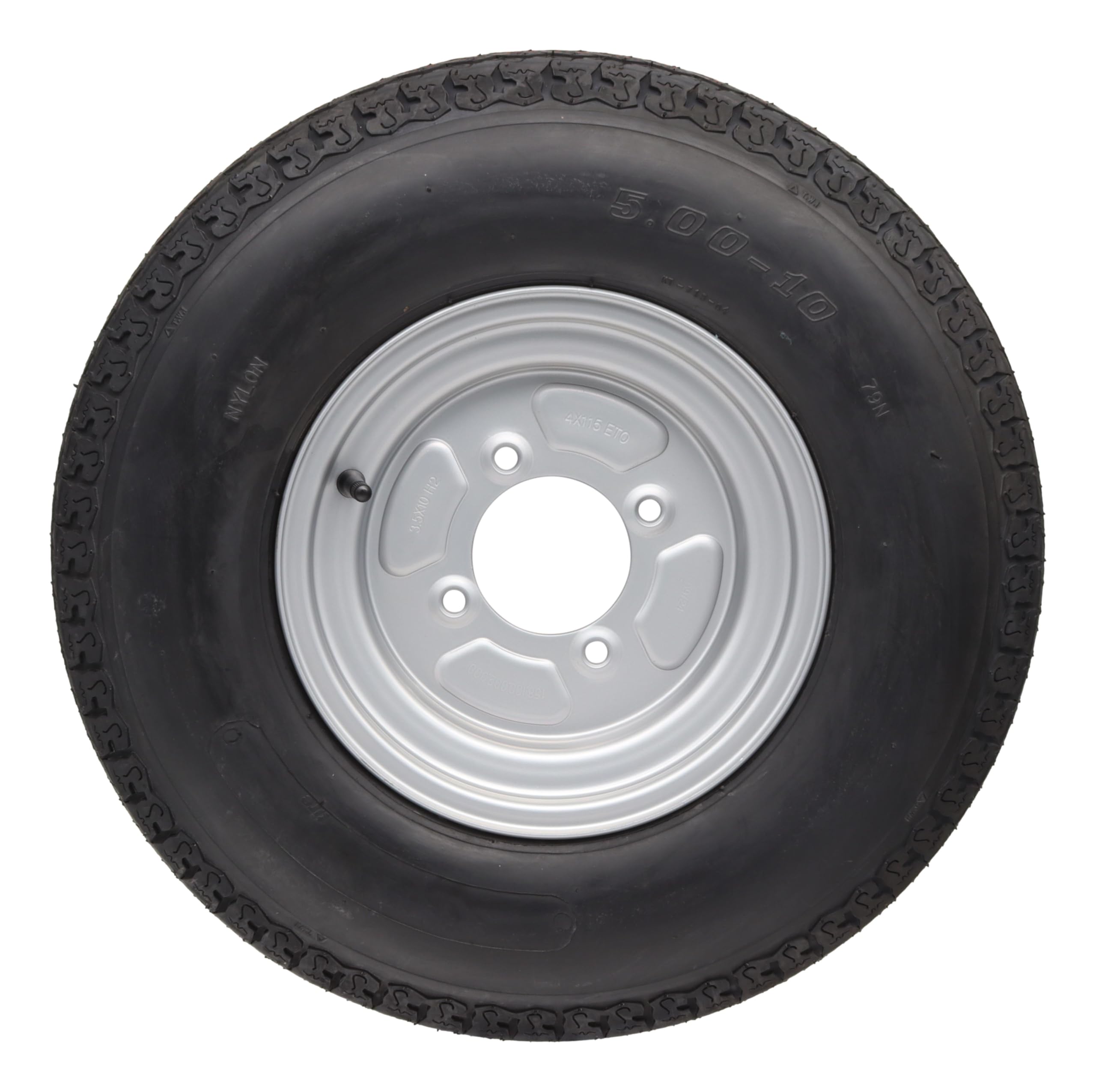 2x Rueda de repuesto Rueda de remolque 5.00-10 C 79N 5.00X10 4x115 ET0 ML 85mm 437kg Círculo de pernos francés Llanta completa p.ej. Kenda Wanda (2)