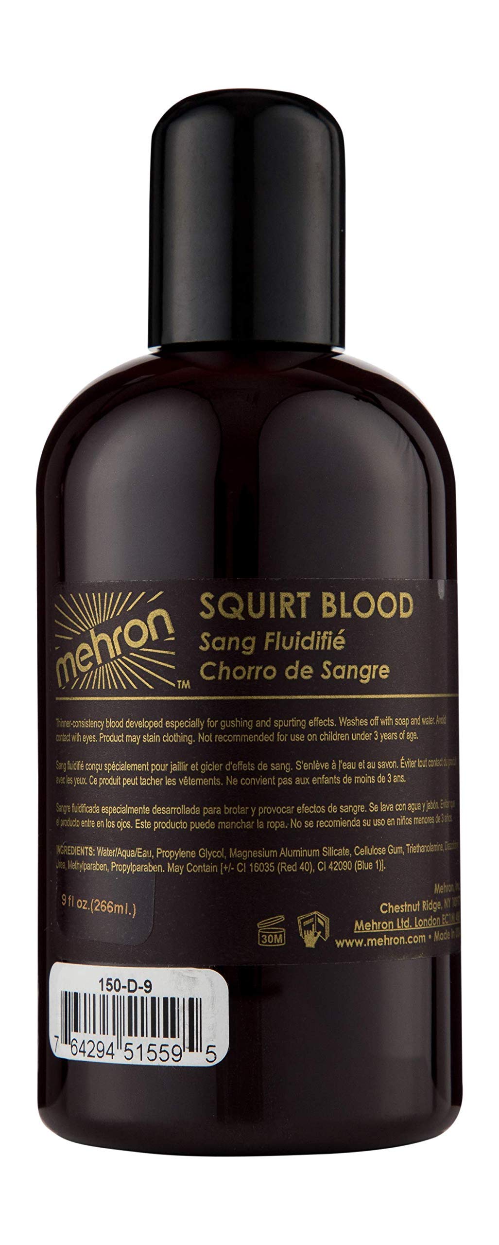 MehronMakeup Squirt Blood, DARK VENOUS for Special Effects| Halloween| Movies - 9oz