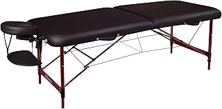 Master Massage Zephyr Lightweight Portable Massage Table Package- Tattoo Table- Spa Bed (Black, Maroon)