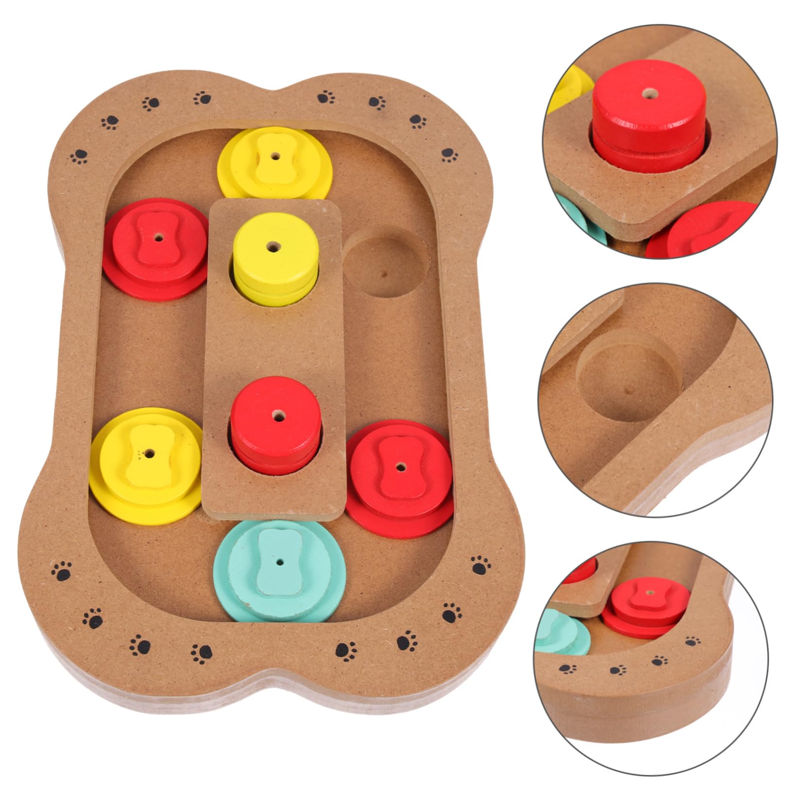 ifundom Hundespielzeug zum Langsamen Füttern mit Knochenaufdruck Multifunktionales Futterspielzeug für Haustiere
