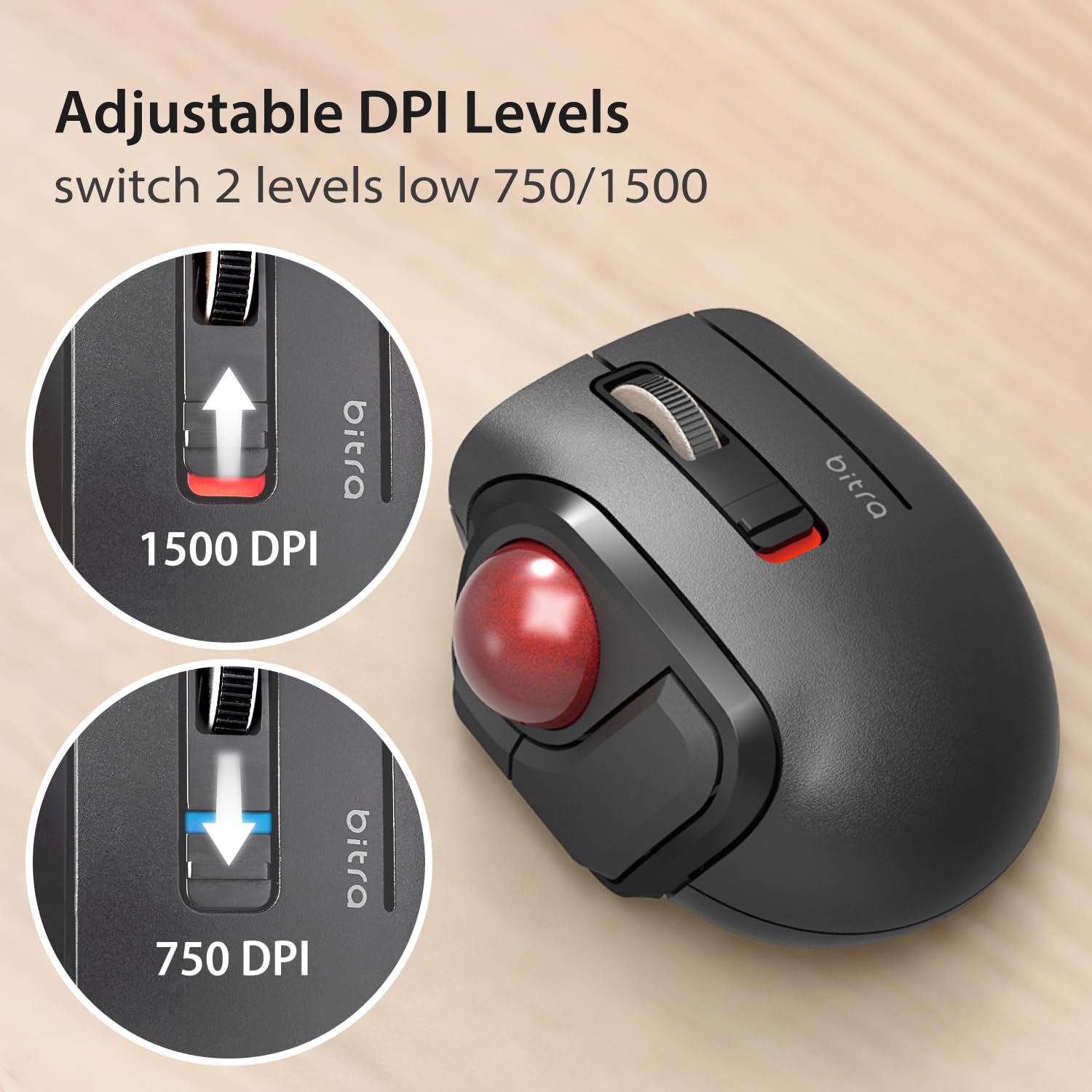 ELECOM EX-G Trackball Maus Wireless - 6 Programmier Produktbild-Vorschau 2
